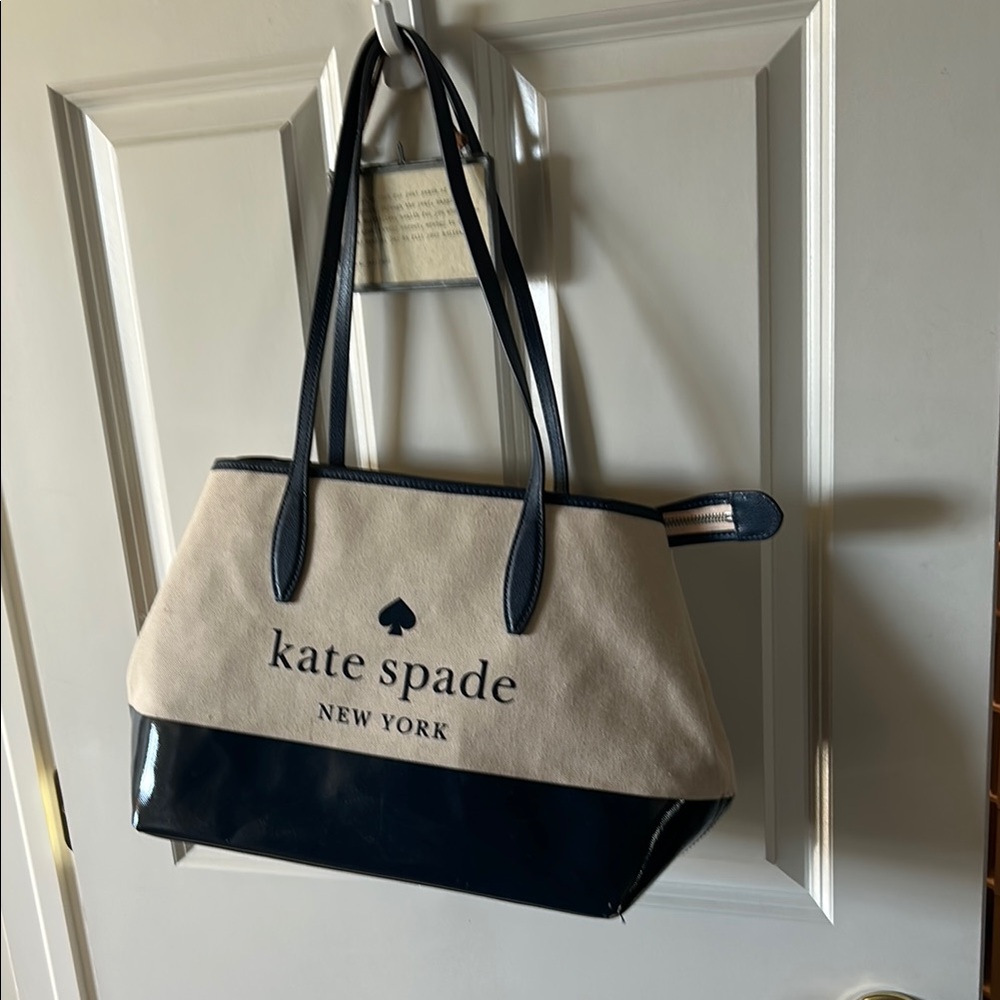 Kate Spade navy and Cream Tote Bag